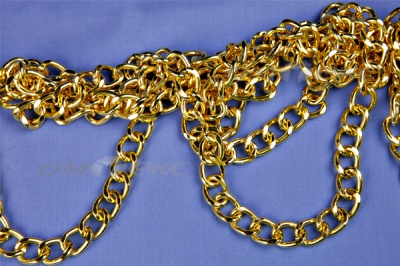 Цепь металл декоративная №11 (17*13) золото (10+/-1 м)  - купить в Копейске. Цена: 1 341.87 руб.