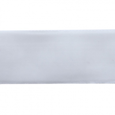 Лента бархатная нейлон, шир.25 мм, (упак. 45,7м), цв.01-белый - купить в Копейске. Цена: 981.09 руб.