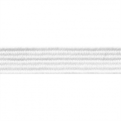 Резиновые нити с текстильным покрытием, шир. 6 мм (182 м/уп), цв.-белый - купить в Копейске. Цена: 705.59 руб.
