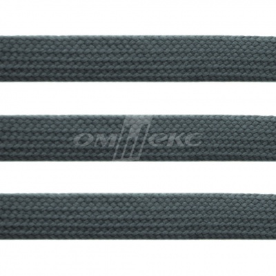 Шнур плетеный (плоский) d-12 мм, (уп.90+/-1м), 100% полиэстер, цв.272 - серый - купить в Копейске. Цена: 8.62 руб.