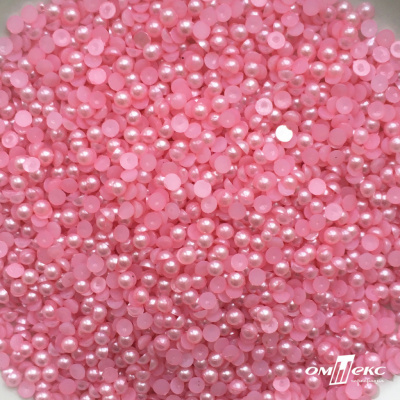 0404-5146G-Полубусины пластиковые круглые "ОмТекс", 4 мм, (уп.50гр=2500+/-10шт), цв.101-св.розовый - купить в Копейске. Цена: 63.50 руб.