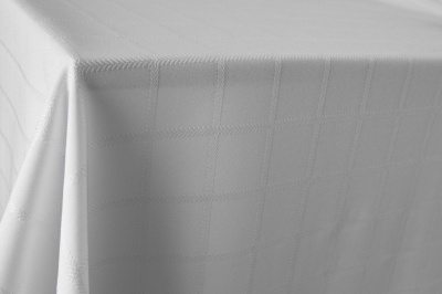 Скатертная ткань 25536/2005, 174 гр/м2, шир.150см, цвет белый - купить в Копейске. Цена 269.46 руб.