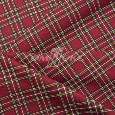 Ткань костюмная клетка 24379 2012, 230 гр/м2, шир.150см, цвет бордовый/бел/жел - купить в Копейске. Цена 539.74 руб.