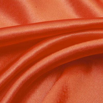 Поли креп-сатин 18-1445, 120 гр/м2, шир.150см, цвет оранжевый - купить в Копейске. Цена 155.57 руб.