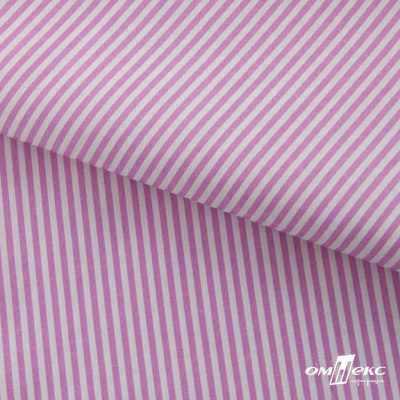 Ткань сорочечная Полоска Кенди, 115 г/м2, 58% пэ,42% хл, шир.150 см, цв.1-розовый, (арт.110) - купить в Копейске. Цена 306.69 руб.