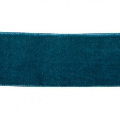 Лента бархатная нейлон, шир.25 мм, (упак. 45,7м), цв.65-изумруд - купить в Копейске. Цена: 981.09 руб.