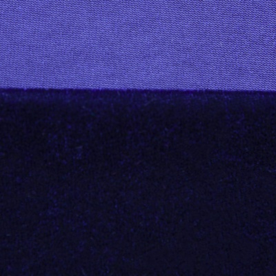 Бархат стрейч №14, 240 гр/м2, шир.160 см, (2,6 м/кг), цвет т.синий - купить в Копейске. Цена 740.88 руб.
