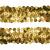 Тесьма с пайетками D16, шир. 30 мм/уп. 25+/-1 м, цвет золото - купить в Копейске. Цена: 1 098.48 руб.