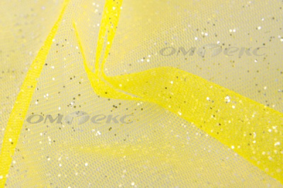 Сетка Глиттер, 40 гр/м2, шир.160см, цвет жёлтый - купить в Копейске. Цена 163.01 руб.