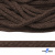 Шнур плетеный d-6 мм, 70% хлопок 30% полиэстер, уп.90+/-1 м, цв.1073-т.коричневый - купить в Копейске. Цена: 594 руб.