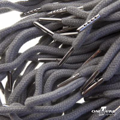 Шнурки #107-08, круглые 130 см, цв.серый - купить в Копейске. Цена: 26.88 руб.
