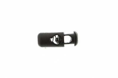 8108 Фиксатор пластиковый "Бочонок", 20х8 мм, цвет чёрный - купить в Копейске. Цена: 1.31 руб.