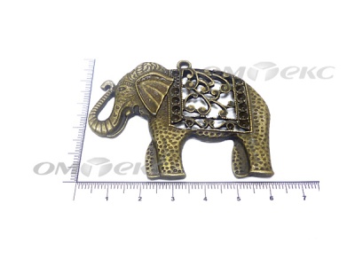 Декоративный элемент для творчества из металла "Слон"  - купить в Копейске. Цена: 26.93 руб.