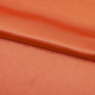 Поли креп-сатин 17-1350, 120 гр/м2, шир.150см, цвет оранжевый - купить в Копейске. Цена 155.57 руб.