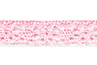 Тесьма кружевная 0621-1607, шир. 15 мм/уп. 20+/-1 м, цвет 096-розовый - купить в Копейске. Цена: 302.42 руб.