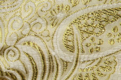 Ткань костюмная жаккард №5, 140 гр/м2, шир.150см, цвет золото - купить в Копейске. Цена 383.29 руб.