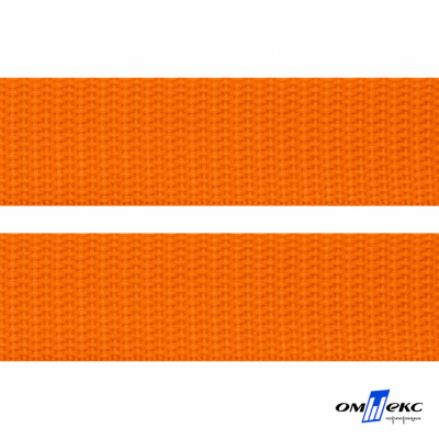 Оранжевый - цв.523 - Текстильная лента-стропа 550 гр/м2 ,100% пэ шир.50 мм (боб.50+/-1 м) - купить в Копейске. Цена: 797.67 руб.