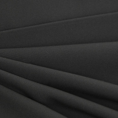 Костюмная ткань "Элис", 220 гр/м2, шир.150 см, цвет чёрный - купить в Копейске. Цена 308 руб.