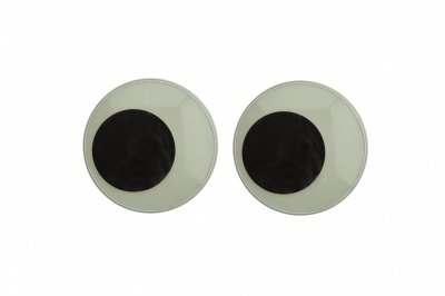Глазки для игрушек, круглые, с бегающими зрачками, 40 мм/упак.20+/-2 шт, цв. -черно-белые - купить в Копейске. Цена: 158.73 руб.