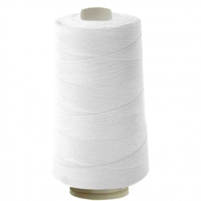Швейные нитки (армированные) 28S/2, нам. 2 500 м, цвет белый - купить в Копейске. Цена: 148.95 руб.