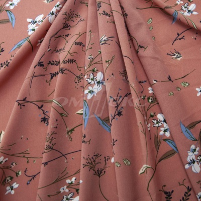 Плательная ткань "Фламенко" 2.1, 80 гр/м2, шир.150 см, принт растительный - купить в Копейске. Цена 311.05 руб.