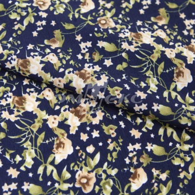 Плательная ткань "Фламенко" 1.1, 80 гр/м2, шир.150 см, принт растительный - купить в Копейске. Цена 243.96 руб.