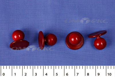 Пуговица поварская "Пукля", 10 мм, цвет красный - купить в Копейске. Цена: 2.28 руб.