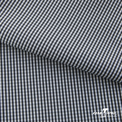 Ткань сорочечная Клетка Виши, 115 г/м2, 58% пэ,42% хл, шир.150 см, цв.6-черный, (арт.111) - купить в Копейске. Цена 306.69 руб.