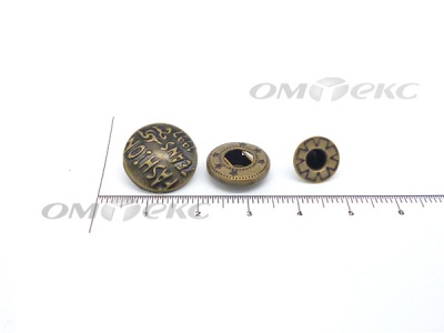 Кнопки металл 15 мм альфа антик с рис.№3  - купить в Копейске. Цена: 2.90 руб.