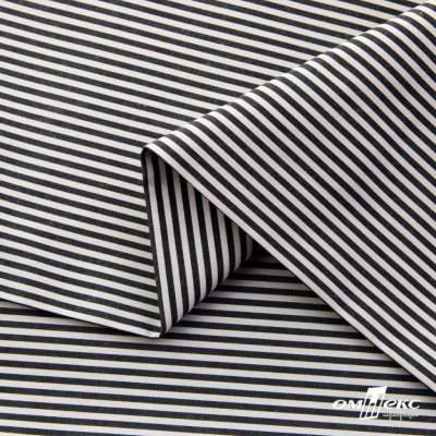 Ткань сорочечная Полоска Кенди, 115 г/м2, 58% пэ,42% хл, шир.150 см, цв.6-черный, (арт.110) - купить в Копейске. Цена 306.69 руб.