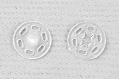 Кнопки пришивные пластиковые 15 мм, блистер 24шт, цв.-прозрачные - купить в Копейске. Цена: 68.79 руб.
