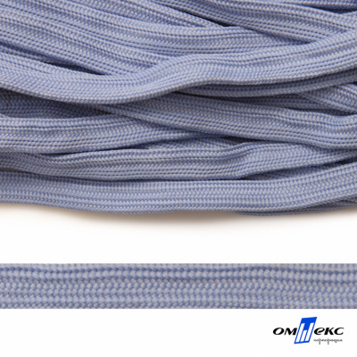 Шнур плетеный (плоский) d-12 мм, (уп.90+/-1м), 100% полиэстер, цв.259 - голубой - купить в Копейске. Цена: 8.62 руб.