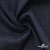 Ткань костюмная "Джинс" с начесом, 320 г/м2, 80% хлопок 20%полиэстер, шир. 160 см, т.синий - купить в Копейске. Цена 492.24 руб.