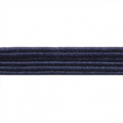 Резиновые нити с текстильным покрытием, шир. 6 мм ( упак.30 м/уп), цв.- 117-т.синий - купить в Копейске. Цена: 152.05 руб.
