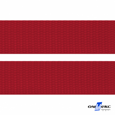 Красный- цв.171-Текстильная лента-стропа 550 гр/м2 ,100% пэ шир.40 мм (боб.50+/-1 м) - купить в Копейске. Цена: 637.68 руб.