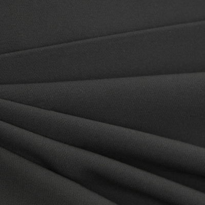 Костюмная ткань "Элис", 200 гр/м2, шир.150см, цвет чёрный - купить в Копейске. Цена 306.20 руб.