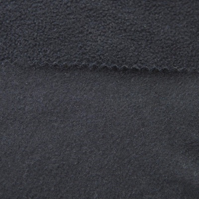 Флис DTY, 130 г/м2, шир. 150 см, цвет чёрный - купить в Копейске. Цена 694.22 руб.