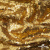Трикотажное полотно, Сетка с пайетками,188 гр/м2, шир.140 см, цв.-тем.золото (#51) - купить в Копейске. Цена 505.15 руб.