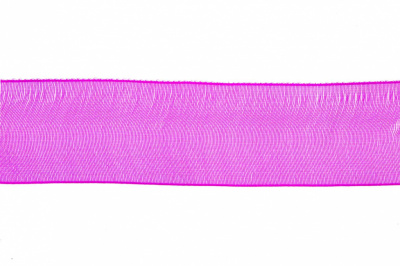 Лента органза 1015, шир. 10 мм/уп. 22,8+/-0,5 м, цвет ярк.розовый - купить в Копейске. Цена: 38.39 руб.