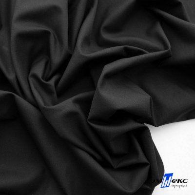 Ткань сорочечная Темза, 80%полиэстр 20%вискоза, 120 г/м2 ш.150 см, цв.черный - купить в Копейске. Цена 269.93 руб.