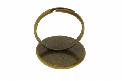 Заготовка для рукоделия металлическая фигурная для кольца 15мм - купить в Копейске. Цена: 7.44 руб.
