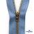 Молнии джинсовые металл т-4, 18 см латунь (YG), цв.-деним (231) - купить в Копейске. Цена: 21.57 руб.