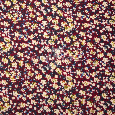 Плательная ткань "Софи" 5.1, 75 гр/м2, шир.150 см, принт растительный - купить в Копейске. Цена 243.96 руб.