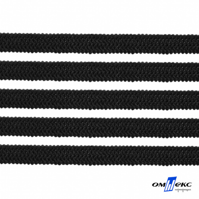 Лента эластичная вязанная (резинка) 4 мм (200+/-1 м) 400 гр/м2 черная бобина "ОМТЕКС" - купить в Копейске. Цена: 1.78 руб.
