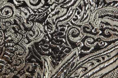 Ткань костюмная жаккард №11, 140 гр/м2, шир.150см, цвет тем.серебро - купить в Копейске. Цена 383.29 руб.