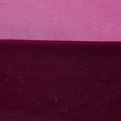 Бархат стрейч №2, 240 гр/м2, шир.160 см, (2,6 м/кг), цвет бордо - купить в Копейске. Цена 740.88 руб.