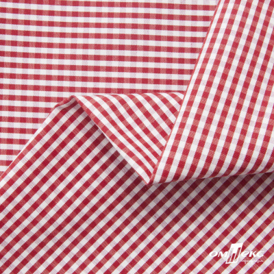 Ткань сорочечная Клетка Виши, 115 г/м2, 58% пэ,42% хл, шир.150 см, цв.5-красный, (арт.111) - купить в Копейске. Цена 306.69 руб.