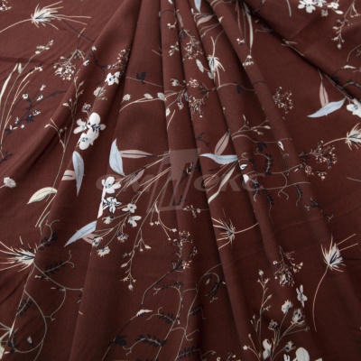 Плательная ткань "Фламенко" 2.2, 80 гр/м2, шир.150 см, принт растительный - купить в Копейске. Цена 239.03 руб.