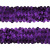 Тесьма с пайетками 12, шир. 30 мм/уп. 25+/-1 м, цвет фиолет - купить в Копейске. Цена: 1 098.48 руб.
