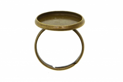 Заготовка для рукоделия металлическая фигурная для кольца 15мм - купить в Копейске. Цена: 7.44 руб.
